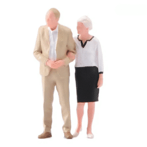 Figurine couple âgé miniature 1/72