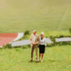 Figurine couple âgé miniature 1/35