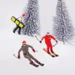 Figurines skieurs pour maquette 1/64 3