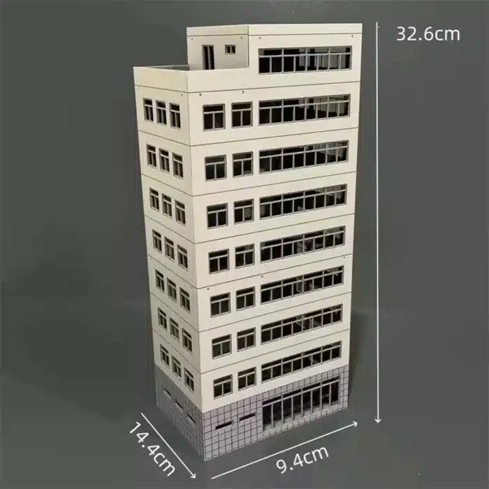 Immeuble urbain moderne 8 étages 1/87 10