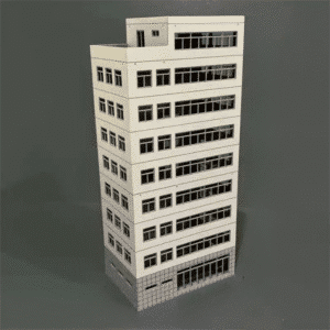 Immeuble urbain moderne 8 étages 1/87