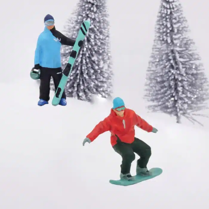 Figurine skieur miniature 1/87 6