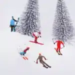 Figurines skieurs pour maquette 1/64 1