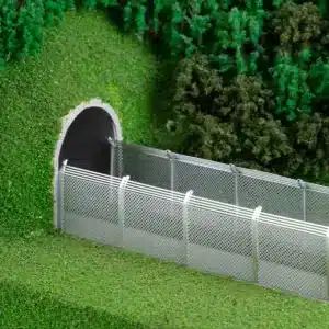Clôture grillagée miniature – échelle HO argent 15