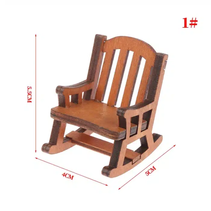 Chaises à bascule bois 1/12 17