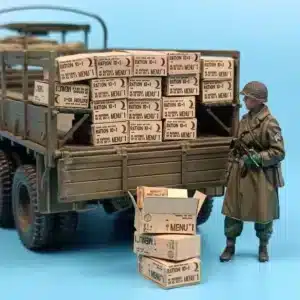 Accessoires diorama militaire 1/35 – caisses et sacs de sable réalistes 1