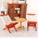 Fauteuil en bois tressé 1/12 13