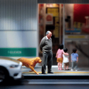 Figurine homme senior 1/87