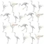 Figurines grues blanches échelle O 1/50 1