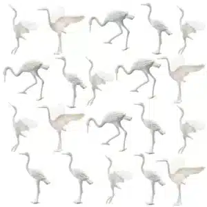 Figurines grues blanches échelle O 1/50 1