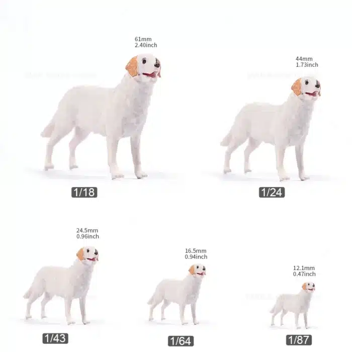 Figurine miniature chien sports d'hiver 7