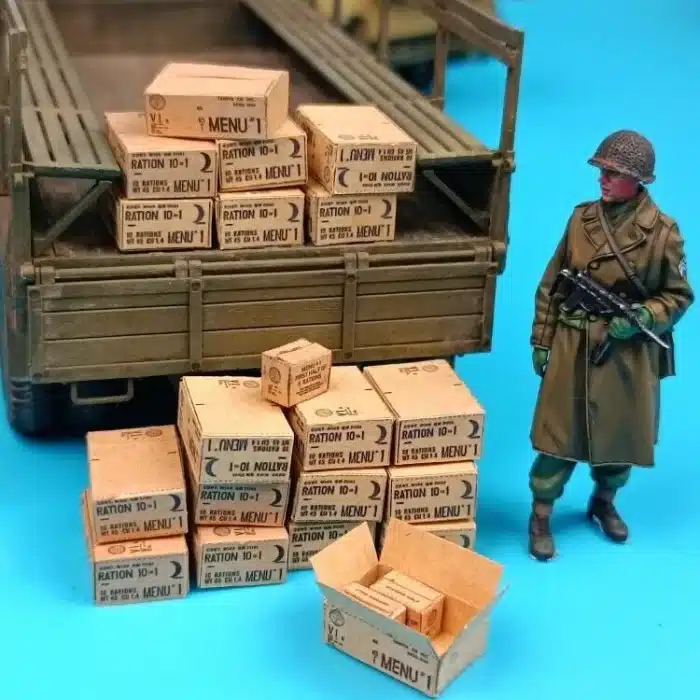 Accessoires diorama militaire 1/35 – caisses et sacs de sable réalistes 17
