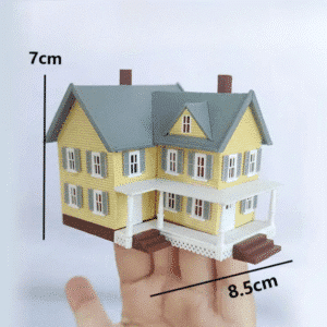 Maquette miniature de maison de campagne 1/160 jaune