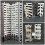Maquette de gratte ciel urbain HO 5