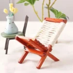 Fauteuil en bois tressé 1/12 3