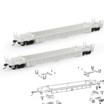 Wagon plat blanc miniature 1/87 1