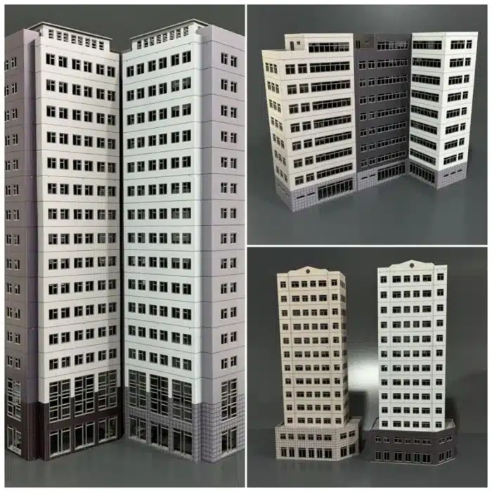Maquette d’immeuble urbain 1/87 5