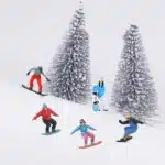Figurine skieur miniature 1/87 5