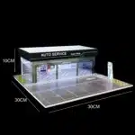 Diorama station de lavage auto avec parking 1/64 1