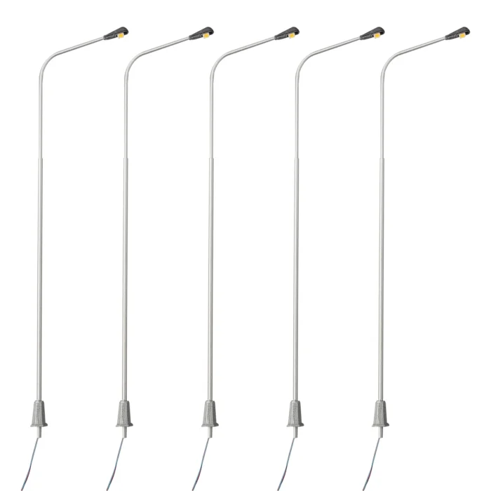 lampadaires miniatures gris 20 cm 2