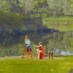 figurine maquette artiste peintre 1