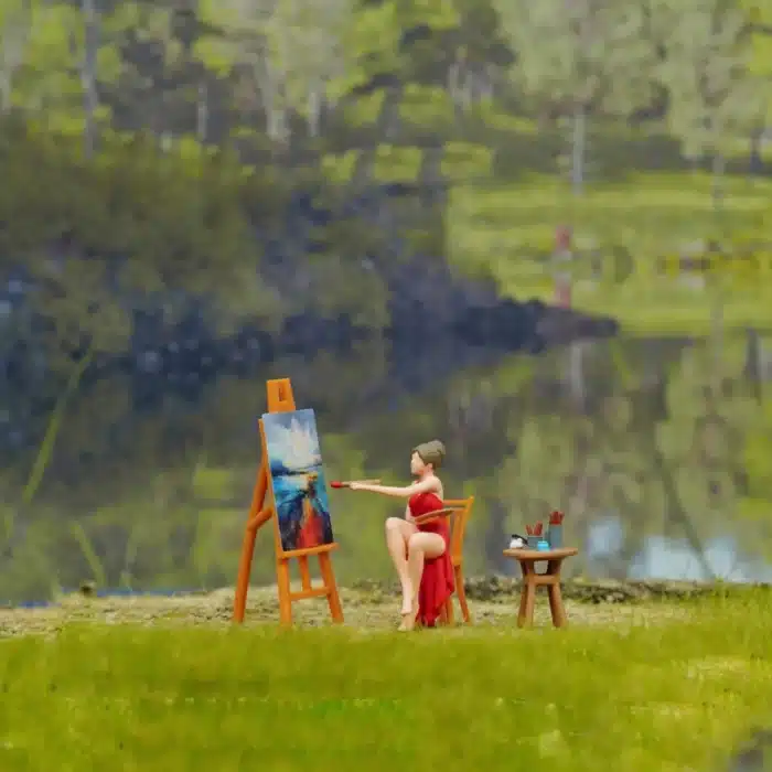 figurine maquette artiste peintre 1