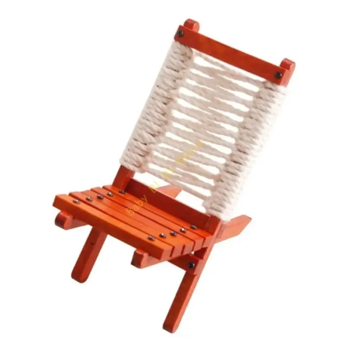 Fauteuil en bois tressé 1/12 5