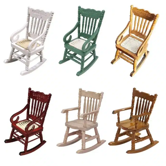 Chaise à bascule miniature 1/12 1