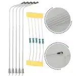 lampadaires miniatures gris 20 cm 3