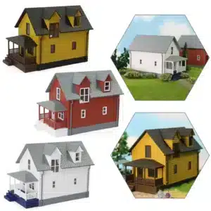 Evemodel-Maison de village de Noël assemblée, bâtiments architecturaux construits, échelle O 00-N, 1 unité 1