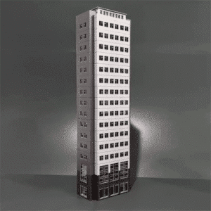 Maquette de gratte-ciel urbain HO
