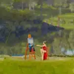 figurine maquette artiste peintre 3