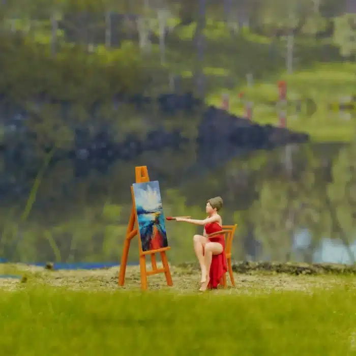 figurine maquette artiste peintre 3