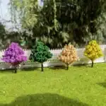 arbres miniatures colorés 3