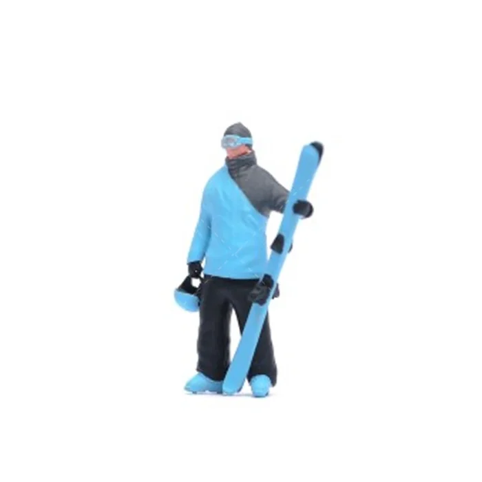 Figurines homme snowboard miniature 1/87 13