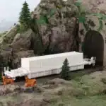 Wagon plat blanc miniature 1/87 5