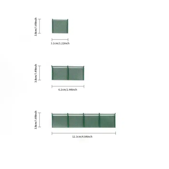 Clôture grillagée miniature – échelle HO vert 6