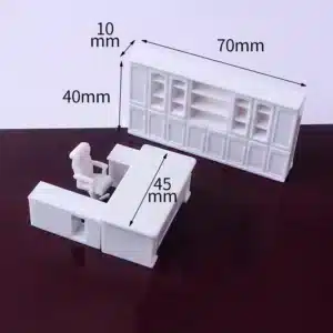 Salon miniature classique 1/50 blanc 5