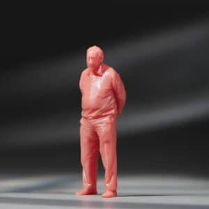 Figurine homme senior 1/87 HO sans peinture