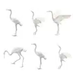 Figurines grues blanches échelle O 1/50 3