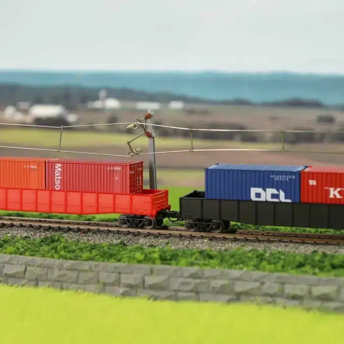 Conteneur miniature échelle N bleu 26