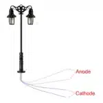 Lampadaires miniatures noirs LED 1/160 5