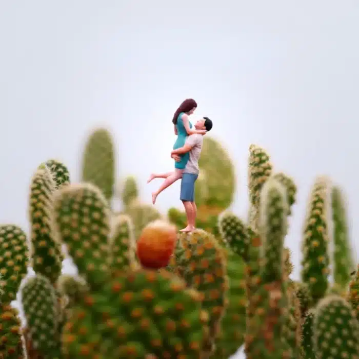 Figurines miniatures couple amoureux 1/87 1