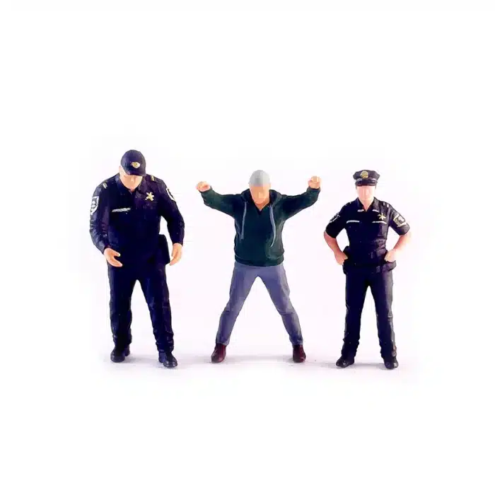 Figurines 1/64 policiers arrestation 1