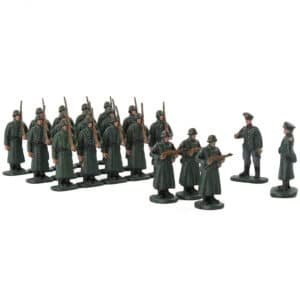 Figurines soldats 1/87 – Inspection et commandement militaire (lot de 20)