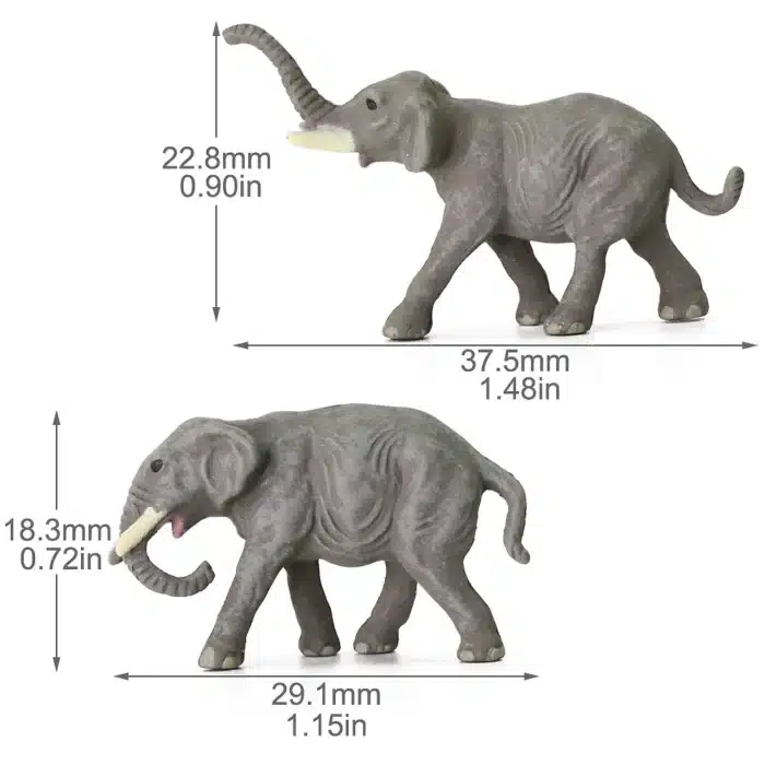 Figurines éléphants 1/160 7