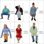 Figurines personnages assises 1/25 2