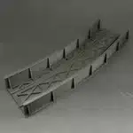 Pont incurvé HO diorama gris 1
