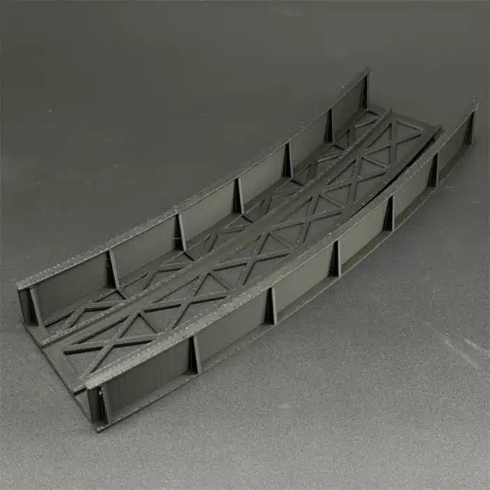 Pont incurvé HO diorama gris 1