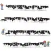 Vaches de ferme en noir et blanc, 36 pièces, échelle 1:87, bien peintes, avec un troupeau de contribuables AN8720 1